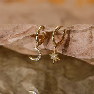 925 Sterling Silver Hoop Earrings For Women Cross Bee Leopard Head Pendant