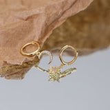 925 Sterling Silver Hoop Earrings For Women Cross Bee Leopard Head Pendant