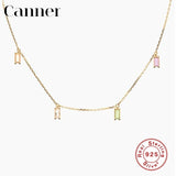 Colorful 925 Silver Zircon Choker Necklace Wedding Jewelry