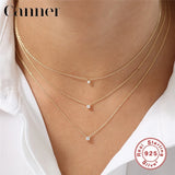 CZ Choker Necklace 925 Silver Chain Women's Jewelry