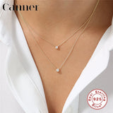 CZ Choker Necklace 925 Silver Chain Women's Jewelry