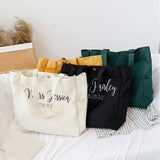 Customizable Text Women's Canvas Shoulder Bags