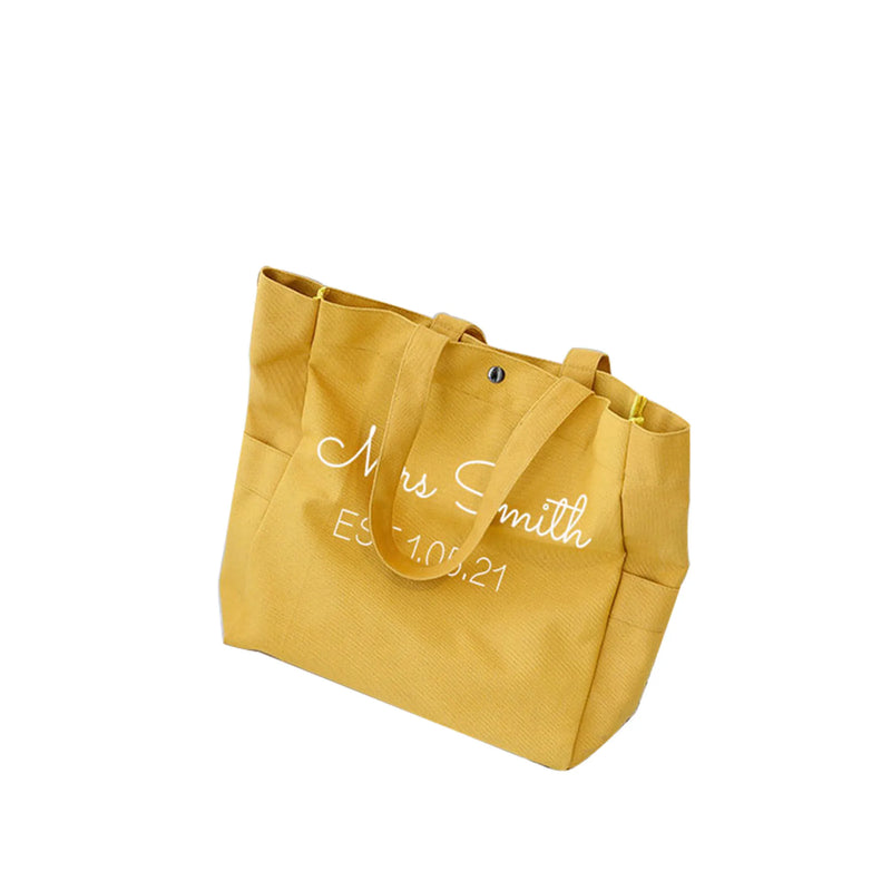 Customizable Text Women's Canvas Shoulder Bags