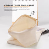 Canvas Cosmetic Bag Makeup Pouch Zipper Bags for Women Travel Storage