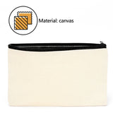 Canvas Zip Bag Canvas Pencil Bag Canvas Cosmetic Bag DIY Craft Bag