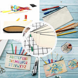 Canvas Zip Bag Canvas Pencil Bag Canvas Cosmetic Bag DIY Craft Bag
