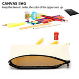 Canvas Zip Bag Canvas Pencil Bag Canvas Cosmetic Bag DIY Craft Bag