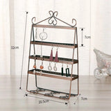 Metal 4 Layer Earring Holder Stand Jewelry Display Storage Rack