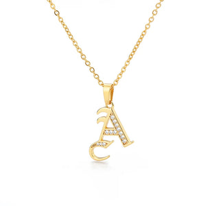 Capital Initial Necklace Stainless Steel Jewelry Letter Pendant Chain Choker