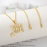 Capital Initial Necklace Stainless Steel Jewelry Letter Pendant Chain Choker