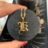 Capital Initial Necklace Stainless Steel Jewelry Letter Pendant Chain Choker