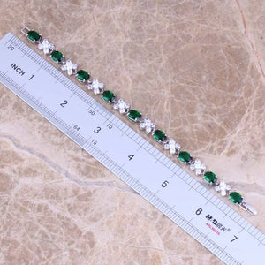 Stunning CZ Green Cubic Zirconia Bracelet