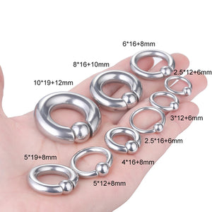 Stainless Steel Nose Ring Hoop BCR Eyebrow Tragus Closure Nose Rings