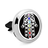 Car Air Freshener Perfume Clip Stainless Steel Aromatherapy Locket Vent Clip