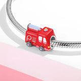 Car Club 925 Silver Beads: Fire Truck Jeep Excavator DIY Bracelet Jewelry
