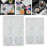 Car Coaster Epoxy Resin Mold Cup Mat Mug Pad Silicone Mould DIY