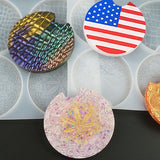 Car Coaster Epoxy Resin Mold DIY Crafts Ornaments Cup Mat Mug Pad Silicone Mould