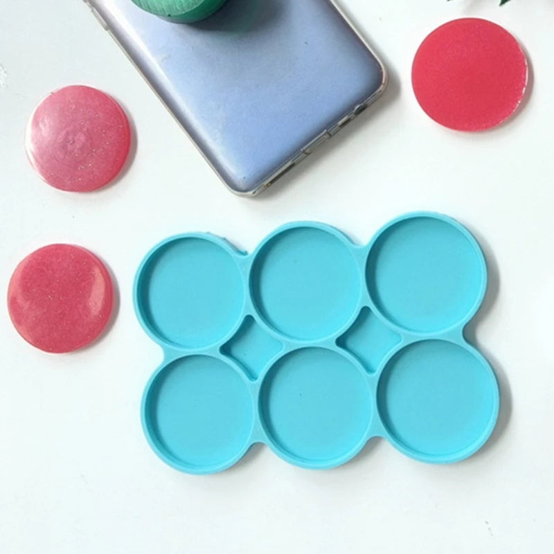 Car Coaster Resin Mold Round Silicone Mould Glossy DIY Epoxy