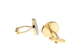 Car Cuff Links For Men Auto Mark Brass Material Golden Cufflinks