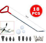 Car Dent Repair Hooks Stainless Steel Push Rods Crowbar Kit