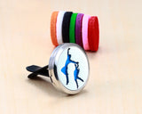 30mm Stainless Steel Car Aroma Locket Essential Oil Diffuser with 8 Pads