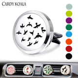 30mm Stainless Steel Car Aroma Locket Essential Oil Diffuser with Pads