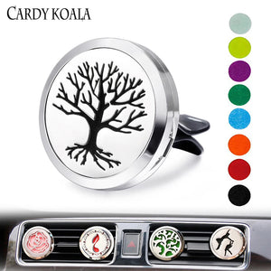 30mm 316 Stainless Steel Car Aroma Locket Essential Oil Car Diffuser Locket
