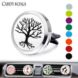 30mm 316 Stainless Steel Car Aroma Locket Essential Oil Car Diffuser Locket