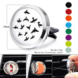 30mm Stainless Steel Car Aroma Locket Essential Oil Diffuser with Pads