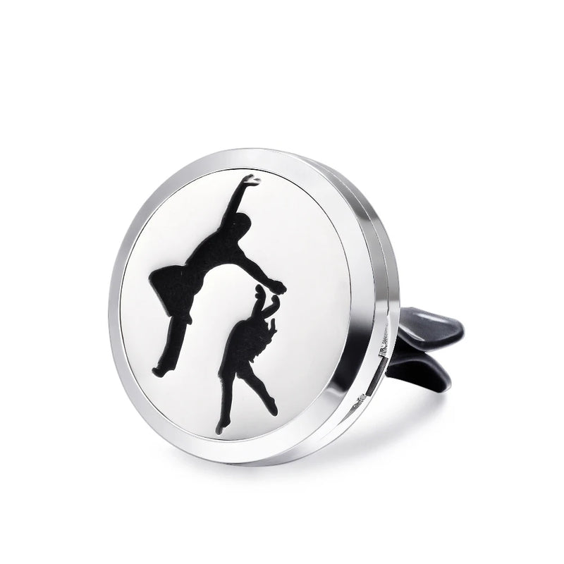 30mm Stainless Steel Car Aroma Locket Essential Oil Diffuser with 8 Pads