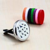 30mm Stainless Steel Car Aroma Locket Essential Oil Diffuser with Pads