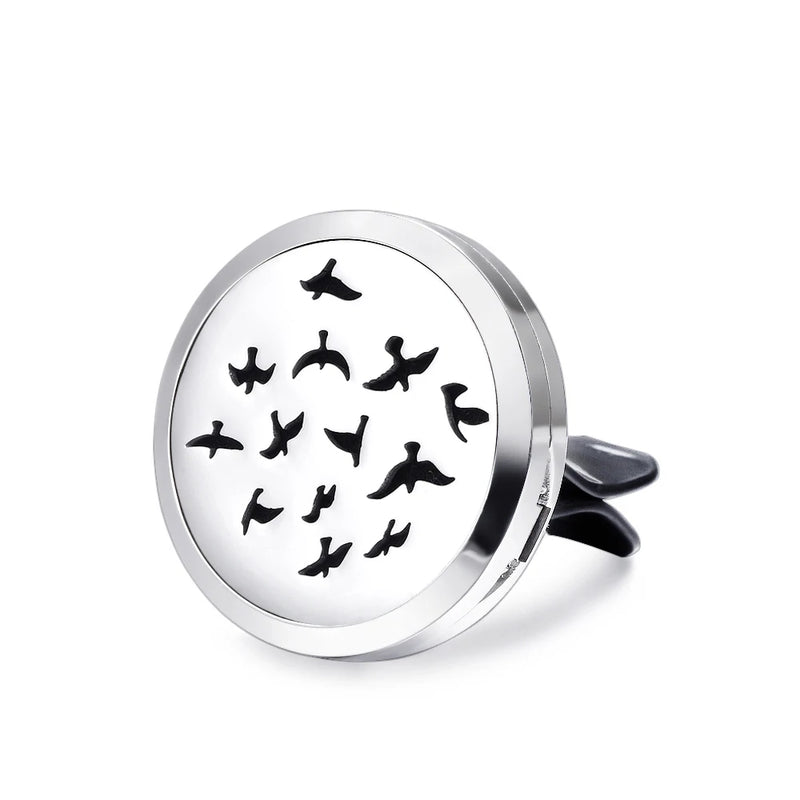 30mm Stainless Steel Car Aroma Locket Essential Oil Diffuser with Pads