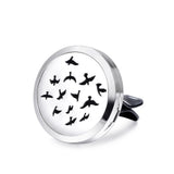 30mm Stainless Steel Car Aroma Locket Essential Oil Diffuser with Pads