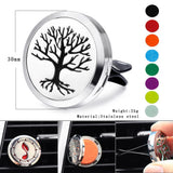 30mm 316 Stainless Steel Car Aroma Locket Essential Oil Car Diffuser Locket