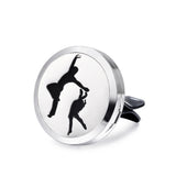 30mm Stainless Steel Car Aroma Locket Essential Oil Diffuser with 8 Pads