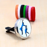 30mm Stainless Steel Car Aroma Locket Essential Oil Diffuser with 8 Pads