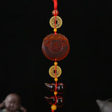 Dragon Tassel Pendant Car Rearview Mirror Hanging Ornament Decoration Charm