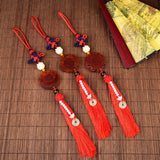 Car Double Dragon Tassel Pendant Rearview Mirror Hanging