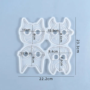 Cat Head Silicone Mold for Knuckles Ring Making