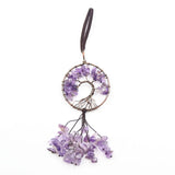 Car Mirror Decor Natural Amethyst Tree of Life