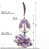 Car Mirror Decor Natural Amethyst Tree of Life