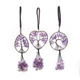 Car Mirror Decor Natural Amethyst Tree of Life