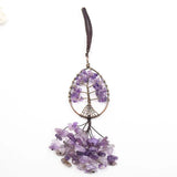 Car Mirror Decor Natural Amethyst Tree of Life