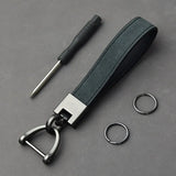 Car Key Chain Leather Keychain Pure Buckle Car Key Ring Car Accessories Gift