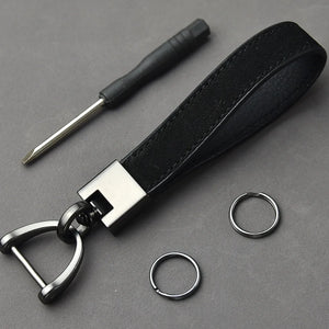 Car Key Chain Leather Keychain Pure Buckle Car Key Ring Car Accessories Gift