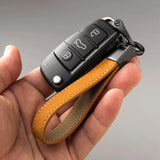 Car Key Chain Leather Keychain Pure Buckle Car Key Ring Car Accessories Gift