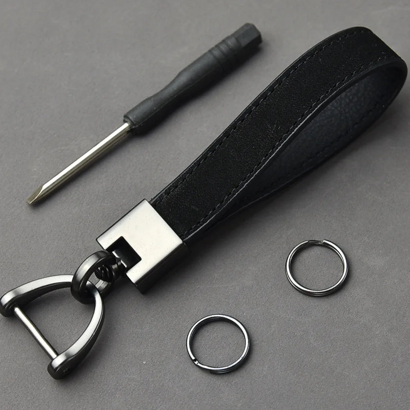 Car Key Chain Leather Keychain Pure Buckle Car Key Ring Car Accessories Gift