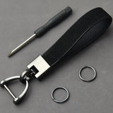 Car Key Chain Leather Keychain Pure Buckle Car Key Ring Car Accessories Gift