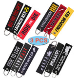 Motorcycle Key Chain Mixed Styles Launch Keychain Scooters Luggage Tag Embroider