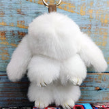 Rabbit Fur Hairball Car Keychain Bag Hanging Bunny Pendant